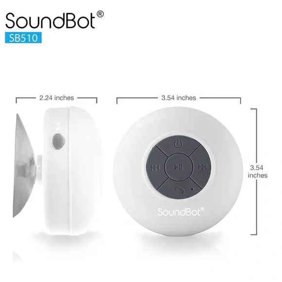 Soundbot® Waterproof Shower Speaker HD Water Resistant Bluetooth - Picture 5 of 6